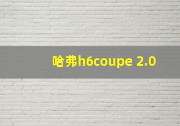 哈弗h6coupe 2.0